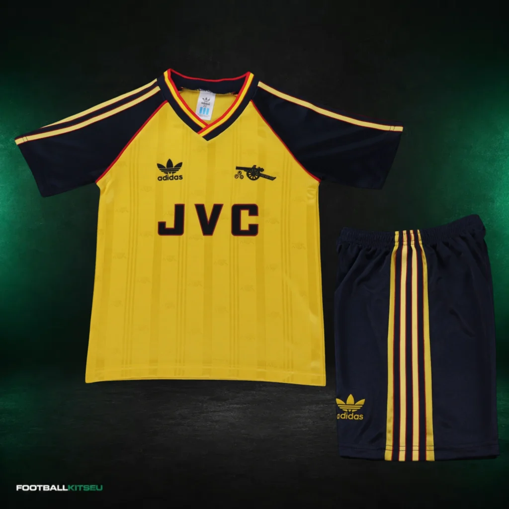 Arsenal FC Away Yellow Retro Kids Kit 1988/90