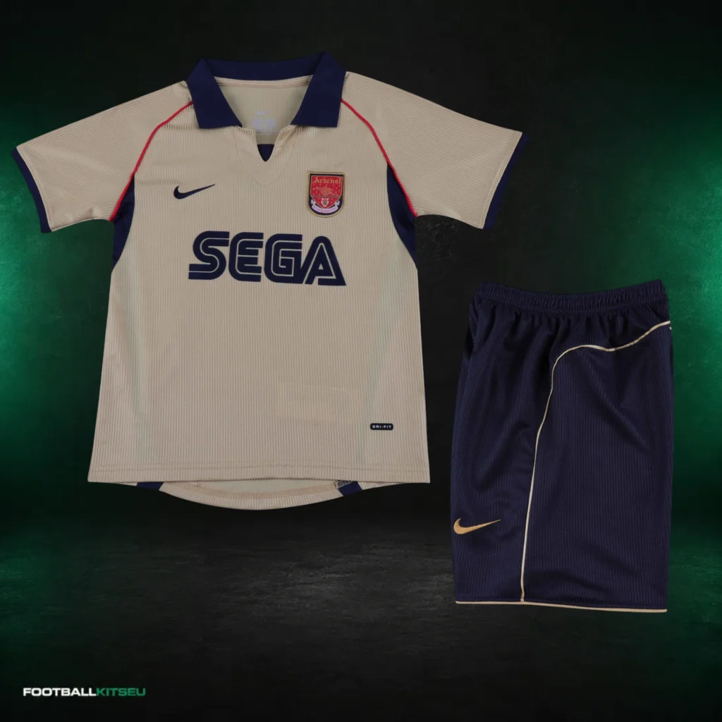 Arsenal FC Away Retro Kids Kit 2001/02