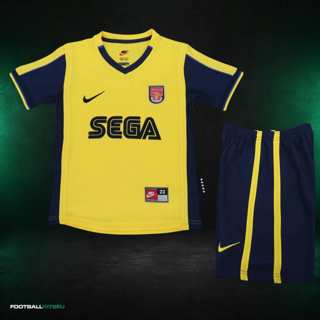 Arsenal FC Away Retro Kids Kit 2000/01