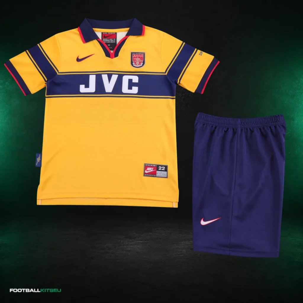 Arsenal FC Away Retro Kids Kit 1997/99
