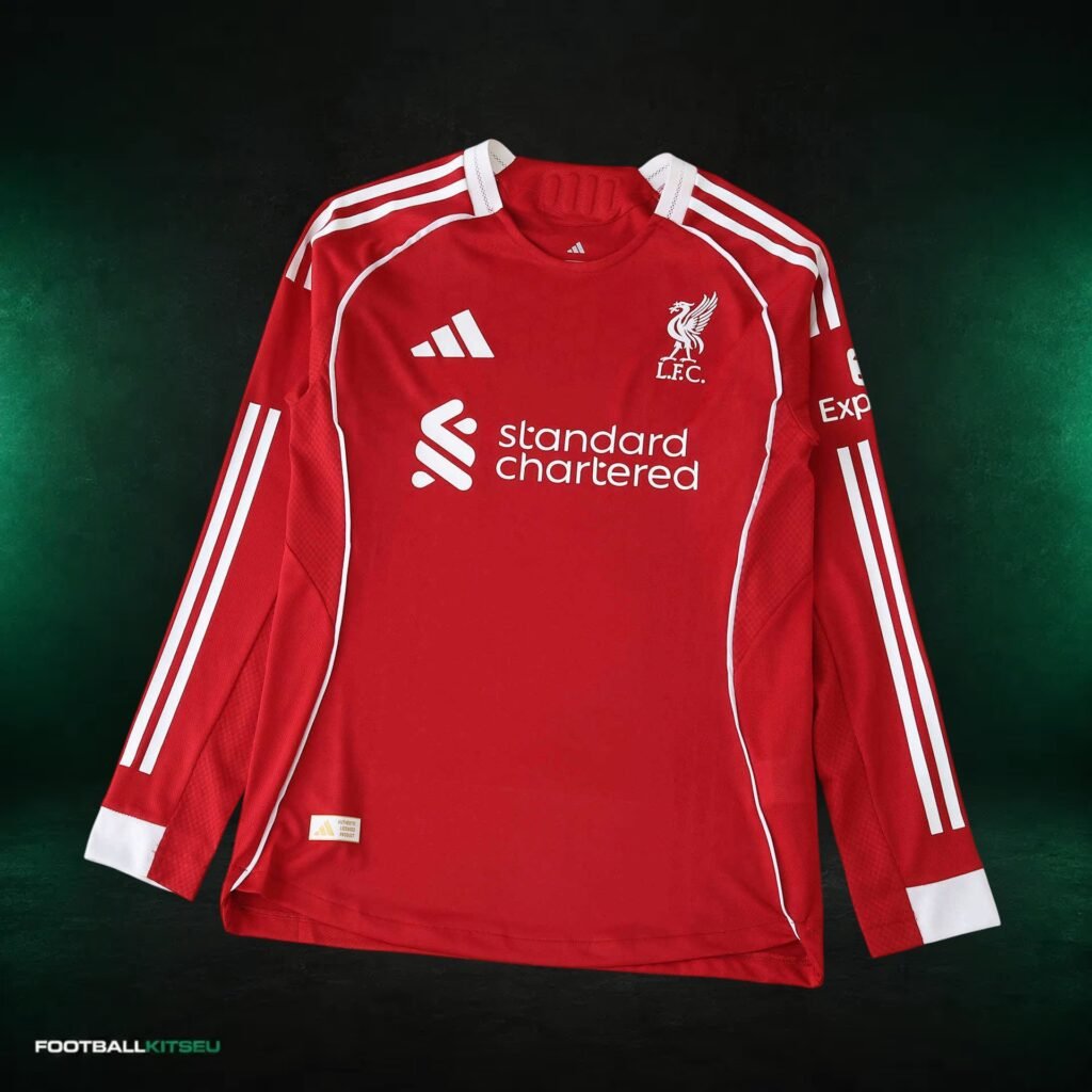 Liverpool Home Shirt Long Sleeve Player 2025/26